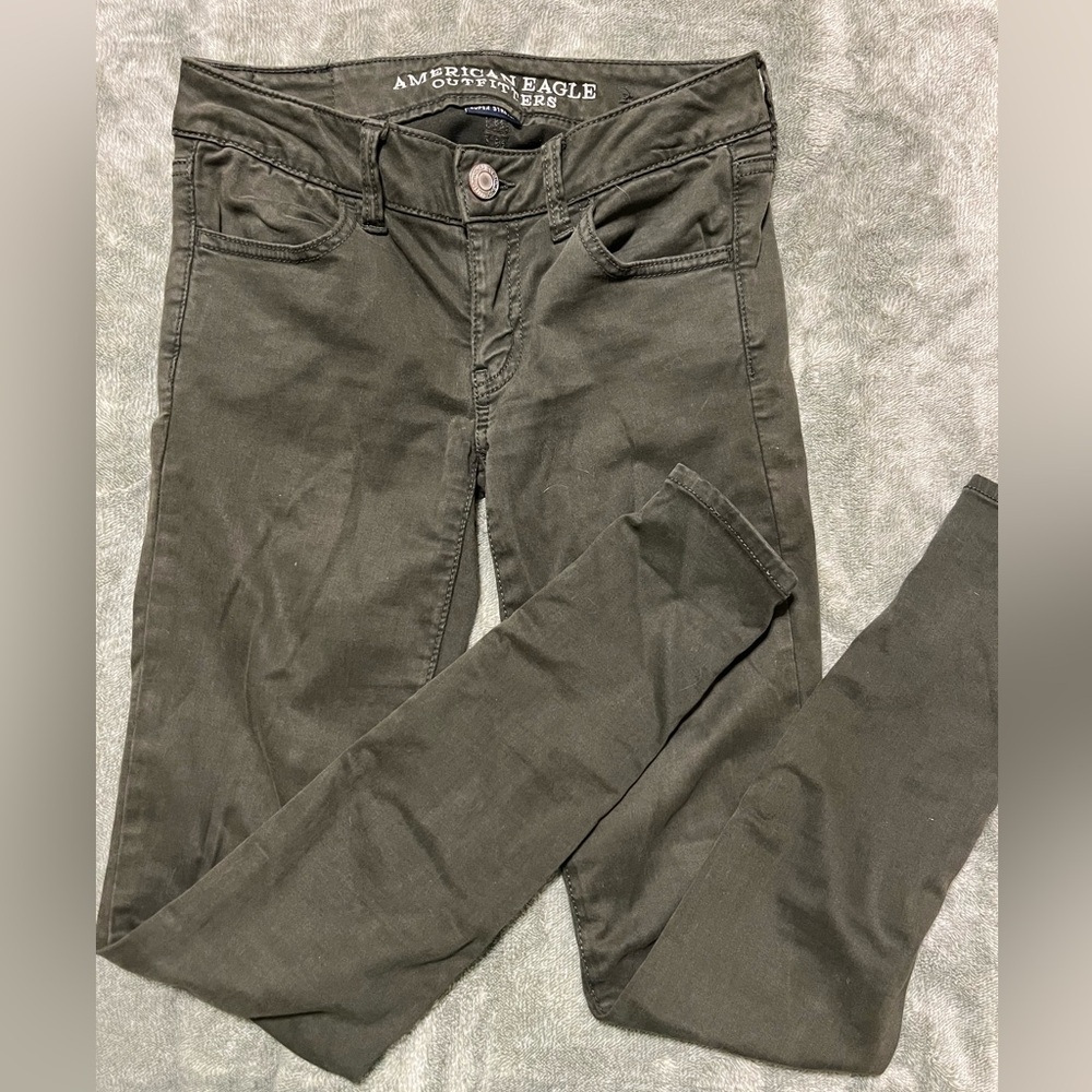American Eagle Outfitters Women's Dark Olive Jeggings